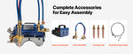 SucceBuy Electromagnetic Gas Pipe Cutting Machine 2"-30"/Min Automatic Beveler for 0.2"-4" Thick Tube Features Adjustable Angles