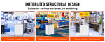 Amocart Promotion Counter Table Portable Tradeshow Podium Table Display Exhibition Counter Stand Booth Fair Pop Up Podium Table