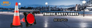 Load image into Gallery viewer, Amocart 36 in 6 Pack PVC Traffic Safety Parking Cones Reflective Collars Higher Warning for Traffic Control Construction Sites
