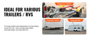 Bild in Galerie-Viewer laden, Amocart Trailer Hub Drum Kits Self-Adjusting Trailer Brake Assembly 7000 lbs Axle Backing Plates for Brake System Part Replace

