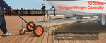 SucceBuy 1000/1200lbs Tongue Trailer Dolly Carbon Steel Boat Mover with 16.7in/18in - 22in Height Adjustable for Moving Cargo