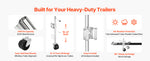 SucceBuy 2000LBS Trailer Jack with Wheel Swivel Boat Jack with PP Dual Wheel & Ergonomic Handle 15-27in Lift Range for RVs Boats