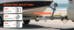 SucceBuy 2000LBS Trailer Jack with Wheel Swivel Boat Jack with PP Dual Wheel & Ergonomic Handle 15-27in Lift Range for RVs Boats
