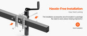 Charger l'image dans la visionneuse de galerie, Amocart 2000 lbs Trailer Jack Dynamic Heavy Duty Swivel Bolt-on 10" Lift Trailer Jack Stand with Handle for RV Boat Yacht
