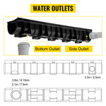 Amocart Drainage Trench Driveway Channel Drain With Plastic Grate 3-5 Pack HDPE Floor Drain Trench Drain Grate For Garden