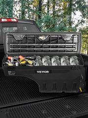 Bild in Galerie-Viewer laden, Amocart Truck Bed Storage Box Passenger Side Lockable Lid Waterproof ABS Wheel Well with Password Padlock Tool Box for Trucks
