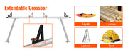 Charger l'image dans la visionneuse de galerie, Amocart Truck Rack, 800 lbs Capacity, 71"x31" Aluminum Ladder Rack for Truck with 8 Non-Drilling C-clamps, Heavy Duty Truck Bed
