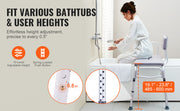 Charger l'image dans la visionneuse de galerie, Amocart Tub Transfer Bench for Bathtub Shower Seats Lightweight Shower Bench with Non-Slip Bath Seats with Armrest and Backrest
