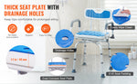 Amocart Swivel Shower Chair 360 Degree Adjustable with Armrest and Backrest for Shower or Bathtub Non-Slip for Elderly Disabled