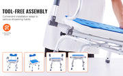 Bild in Galerie-Viewer laden, Amocart Swivel Shower Chair 360 Degree Adjustable with Armrest and Backrest for Shower or Bathtub Non-Slip for Elderly Disabled
