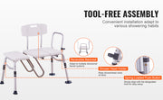 Charger l'image dans la visionneuse de galerie, Amocart Tub Transfer Bench for Bathtub Shower Seats Lightweight Shower Bench with Non-Slip Bath Seats with Armrest and Backrest
