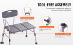 Amocart Tub Transfer Bench for Bathtub Shower Seats Lightweight Shower Bench with Non-Slip Bath Seats with Armrest and Backrest