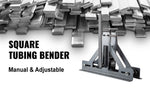 Amocart Manual Tube Roller Bender 1-1/2in For Mild Steel Cooper Adjustable Manual Square Rectangular Tube Bending Rolling Tool