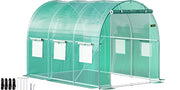 Charger l'image dans la visionneuse de galerie, Amocart Walk-in Tunnel Greenhouse Galvanized Frame &amp; Waterproof Cover 15x7x7/10x7x7/20x10x7/12x7x7 ft Greenhouses &amp; Cold Frames
