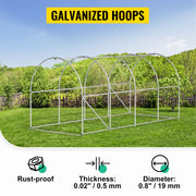 Charger l'image dans la visionneuse de galerie, Amocart Walk-in Tunnel Greenhouse Galvanized Frame &amp; Waterproof Cover 15x7x7/10x7x7/20x10x7/12x7x7 ft Greenhouses &amp; Cold Frames
