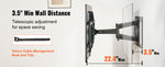 Amocart Full Motion TV Mount Fit for 26-90in TVs Swivel Tilt Horizontal Adjustment TV Wall Mount Bracket W/ Articulating Arms