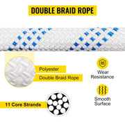 Charger l'image dans la visionneuse de galerie, SucceBuy Twin Sheave Block &amp; Tackle 2/5-1/2in 100Ft Braid Rope 35KN 7700LBS Lifting Trellis Rigging Cargo Slings for Garage
