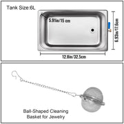 Charger l'image dans la visionneuse de galerie, Amocart 6L Knob Ultrasonic Vinyl Record Cleaner Portable Washing Machine Ultrasound Dishwasher Contact Lenses Dental Jewelry
