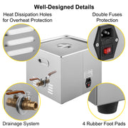 Charger l'image dans la visionneuse de galerie, Amocart 15L Ultrasonic Cleaner Lave-Dishes Portable Washing Machine with Digital Timer Ultrasound Home Jewelry Clean Appliances
