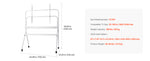 Amocart Rolling TV Stand Mobile TV Cart Suit for Various Sizes TV Portable TV Stand with Wheels for Living Room Bedroom Office