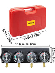 Load image into Gallery viewer, Amocart Fuel Vacuum Carburetor Synchronizer Carb Tool sync 4 Gauge Set with Rubber Hose Vacuum Balancer Meter Kit For Motorbike
