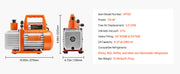 Charger l'image dans la visionneuse de galerie, Amocart 3.5 CFM 1/4 HP HVAC Single Stage AC Vacuum Pump &amp; Oil Bottle for R134a R22 R410a Systems, Air Conditioner Maintenance
