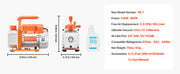 Charger l'image dans la visionneuse de galerie, SucceBuy 3.5CFM 180W 1 Stage or 5CFM 375W / 7CFM 550W 2 Stage HVAC Rotary Vane AC Vacuum Pump, for R134a R22 R410a Systems Use
