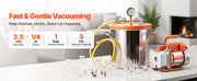 Bild in Galerie-Viewer laden, Amocart 3 Gallon / 5 Gallon Vacuum Chamber with 3.5 CFM Single Stage Vacuum Pump for Stabilizing Wood Degassing Silicone Resin
