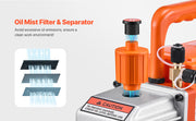 Charger l'image dans la visionneuse de galerie, Amocart Vacuum Pump &amp; Oil Bottle 3.5CFM/4CFM/5CFM 1-Stage or 6CFM 9CFM 2-Stage, R134a R22 R410a Systems Conditioner Maintenance
