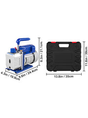 Load image into Gallery viewer, Amocart 3CFM 1/4HP Single Stage Air Vacuum Pump HVAC R134a R12 R22 R410a A/C Refrigeration Kit AC Manifold Gauge R134 Can Tap
