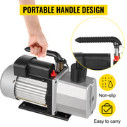 Bild in Galerie-Viewer laden, Amocart 8CFM 2Stage Rotary Vane Professional Vacuum Pump (15Micron 3/4HP 1/4"flare 3/8 SAE 1/2"ACME inlet) for Air Conditioning
