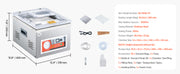 Charger l'image dans la visionneuse de galerie, Amocart Food Vacuum Packing Machine Commercial Chamber Vacuum Sealer DZ-260A Kitchen Meat Packaging Food Saver Sealing Machine

