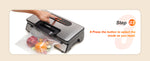 Amocart 90Kpa 130W Vacuum Sealer Food Packaging Machine with Free 10pcs Vacuum bags for Household Kitchen Vacuum Food Sealing