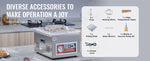 Amocart Food Vacuum Packing Machine Commercial Chamber Vacuum Sealer DZ-260A Kitchen Meat Packaging Food Saver Sealing Machine