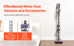 SucceBuy Vacuum Stand Compatible With Dyson Stable Holder with 4 Hooks for Dyson DC30/31/34/35/58/59/62/74 Cordless Upright