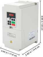 Amocart 2.2/3/4/7.5KW VFD Frequency Inverter 110V/220V1/3P Input 3P Output VariableFrequency Drive CNC Motor Inverter Converter