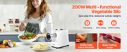 Charger l'image dans la visionneuse de galerie, Amocart Electric Cheese Grater Salad Maker 200W Salad Shooter Electric Vegetable Slicer Shredder Chopper for Fruits with 5 Att

