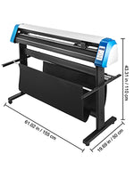 Amocart 53"/34"/28"4MB Semi-Automatic Cutter Vinyl Cutting Plotter Machine Laser Positioning 3 Interface W/ SIGNMASTER Software