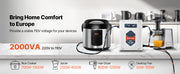 Charger l'image dans la visionneuse de galerie, Amocart Step Down/Up Voltage Converter 2000VA/3000VA 220V to 110V / 110V to 220V Power Transformer &amp; Outlets USB Output Display
