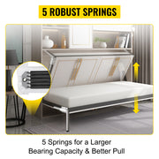 Bild in Galerie-Viewer laden, Amocart Murphy Wall Bed Hardware Kit Spring Mechanism Horizontal Stainless queen Size With 2 Steady Bed Legs Quick Set Up White
