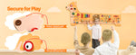 Amocart Puppy Kids Wall Busy Panels 12 Activities Board Montessori Sensory Learning Activity Center for Children Playroom Toys