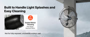 Charger l'image dans la visionneuse de galerie, Amocart Wall Mount Fan 18/20 in Wall Mounted Hanging Fan with IP44-rated Protection 3-Speed Long Airflow Distance for Industry
