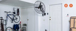 SucceBuy 4 Sizes Wall-Mount Misting Fan 3-speed IP44 Oscillating Wall Fan Max. 9500 CFM Wall Mounted Fan for Home Summer