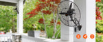 SucceBuy 4 Sizes Wall-Mount Misting Fan 3-speed IP44 Oscillating Wall Fan Max. 9500 CFM Wall Mounted Fan for Home Summer
