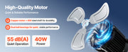 Charger l'image dans la visionneuse de galerie, Amocart Industrial Wall Mount Fan High Velocity  Waterproof Wall Fan with Aluminum Blades for Workshop Warehouse Greenhouse
