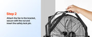 Charger l'image dans la visionneuse de galerie, Amocart Industrial Wall Mount Fan High Velocity  Waterproof Wall Fan with Aluminum Blades for Workshop Warehouse Greenhouse
