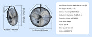 Charger l'image dans la visionneuse de galerie, Amocart Industrial Wall Mount Fan High Velocity  Waterproof Wall Fan with Aluminum Blades for Workshop Warehouse Greenhouse
