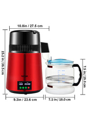 Bild in Galerie-Viewer laden, Amocart 4L Water Distiller Purifier Filter 1 L/H Distilling Speed Dispenser Drinking Bottle Softener Touch Screen Home Use
