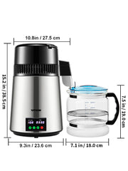 Bild in Galerie-Viewer laden, Amocart 4L Water Distiller Purifier Filter 1 L/H Distilling Speed Dispenser Drinking Bottle Softener Touch Screen Home Use

