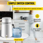 SucceBuy 4L Water Distiller Purifier Filter Dispenser Heating Drinking Bottle Softener  Stainless Steel Home Appliance for Offic